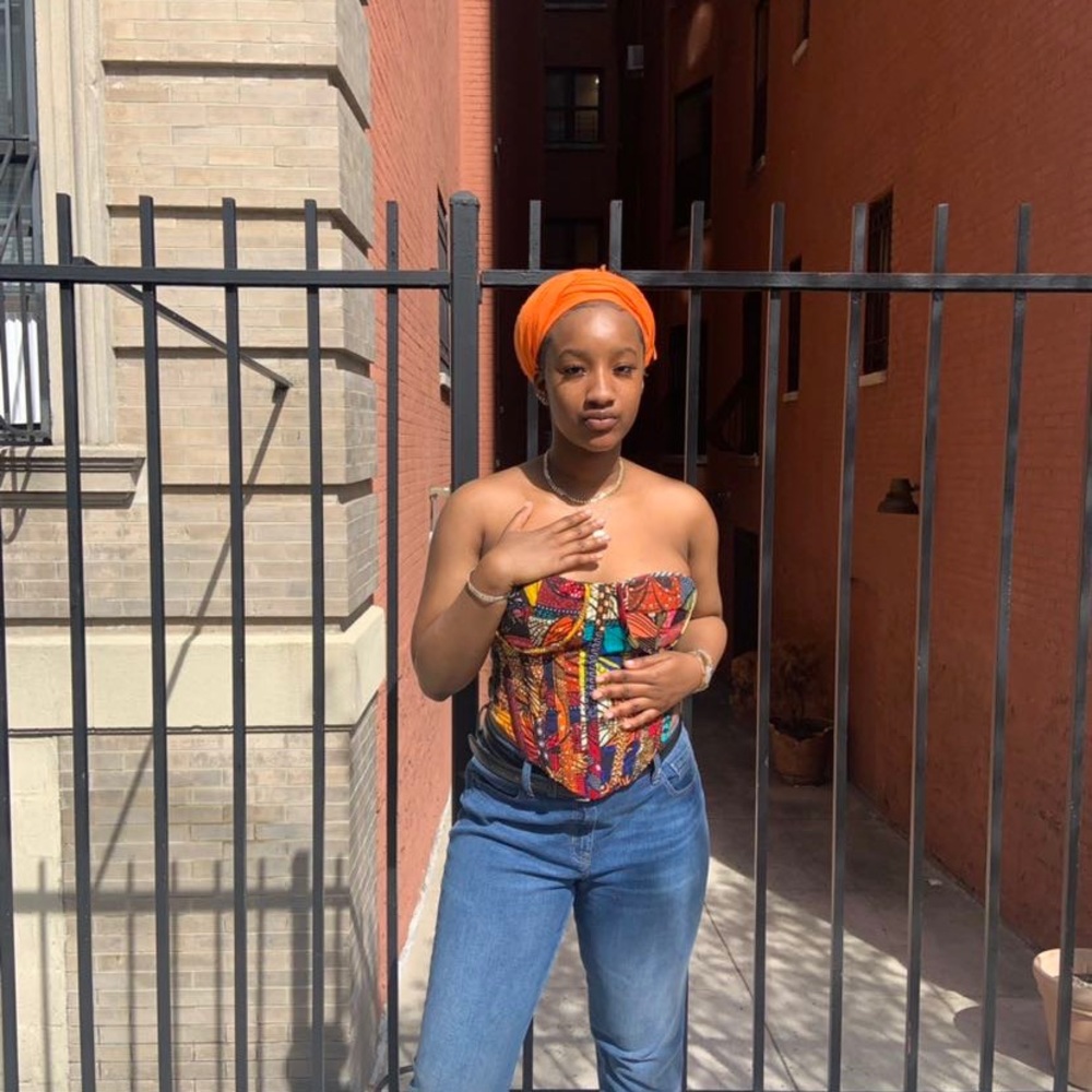 African Print Crop Top(Corset Top).